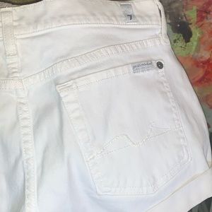 7 for all man kind white shorts